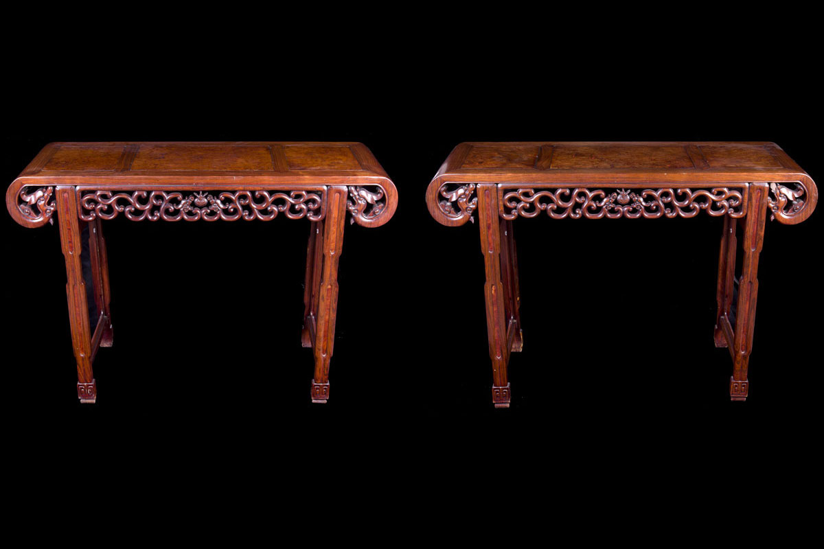 Qing dragons hardwood consoles