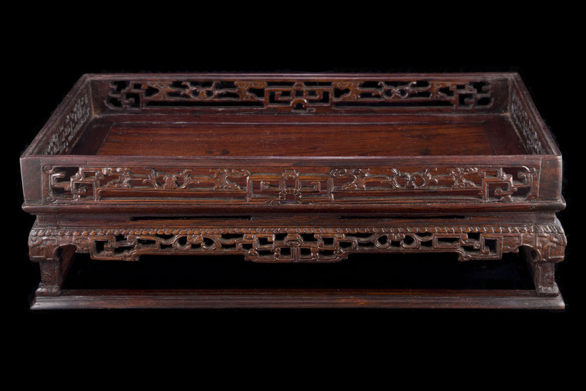 Jiaqing hardwood fenced rectangular tray