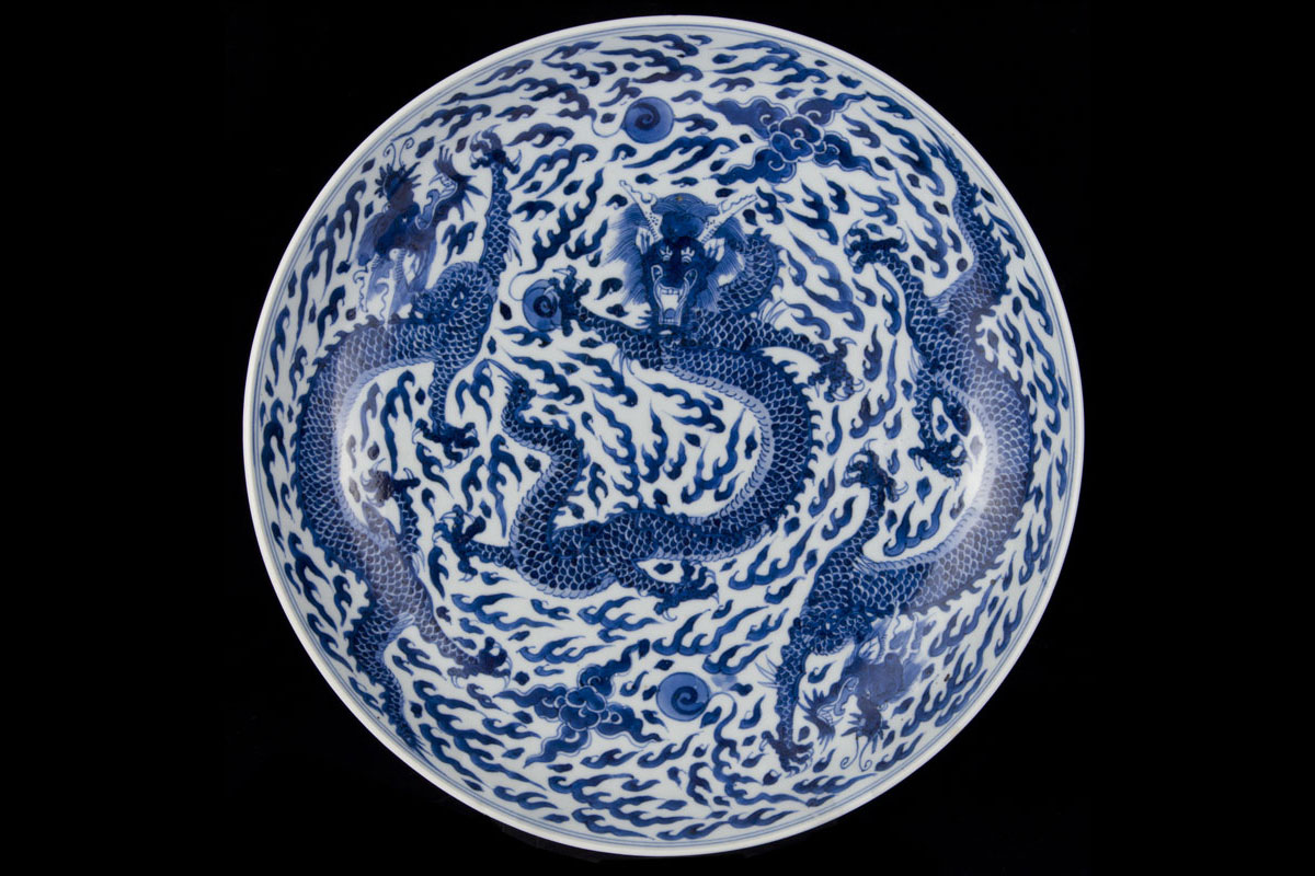 Kangxi dragon saucer-dish