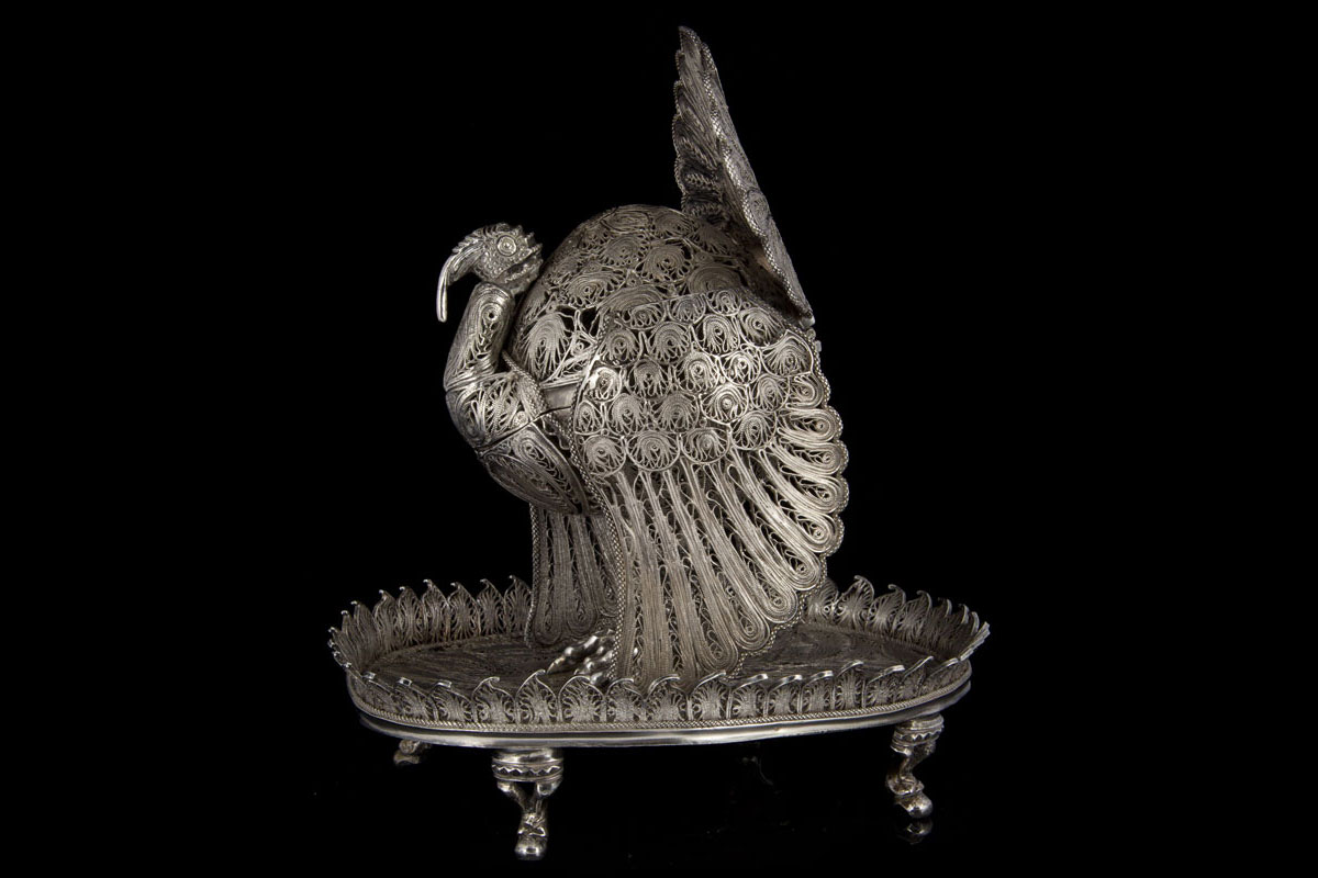 A filigree silver turkey, Andes