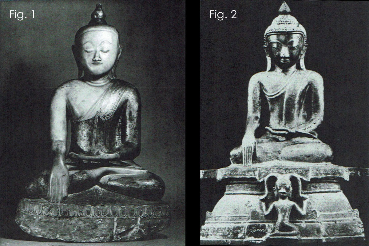 A large white marble Burmese Buddha Post Pagan Ava Kingdom 16/17th century